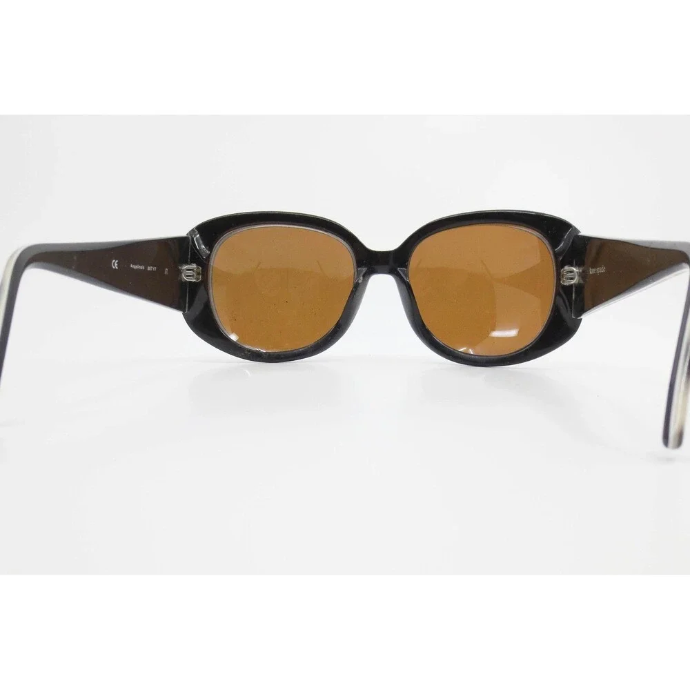 Kate Spade Angelina/s 807 Y7 Sunglasses Black Spotted Animal Print Oversized